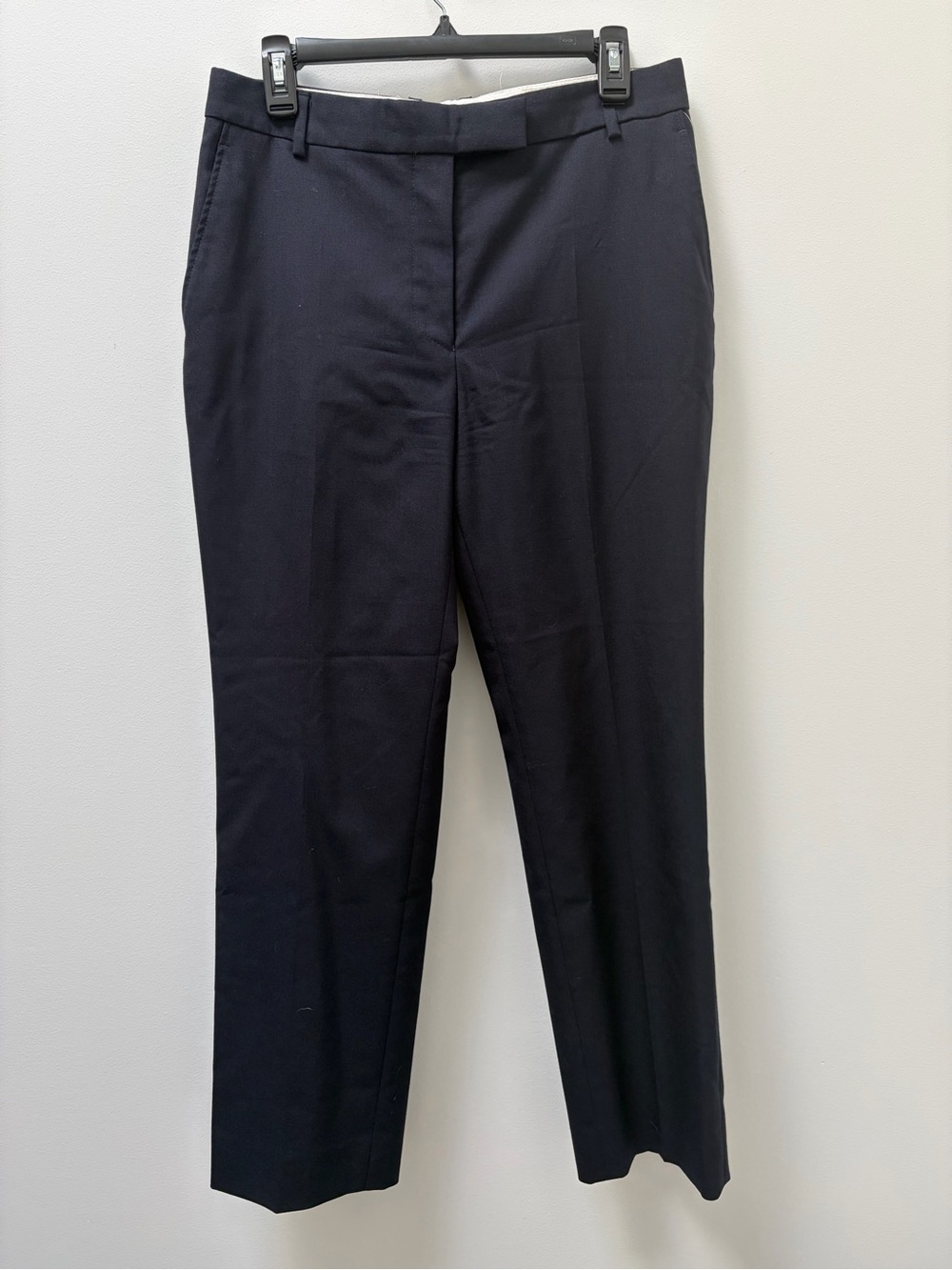 Officine Generale Women's Lenya 100% Wool Navy Trousers Size 6/EU 40